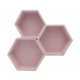 Pólki hexagon 3w1 PUDROWY RÓŻ z pleckami