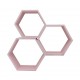 Pólki hexagon 3w1 PUDROWY RÓŻ bez plecków